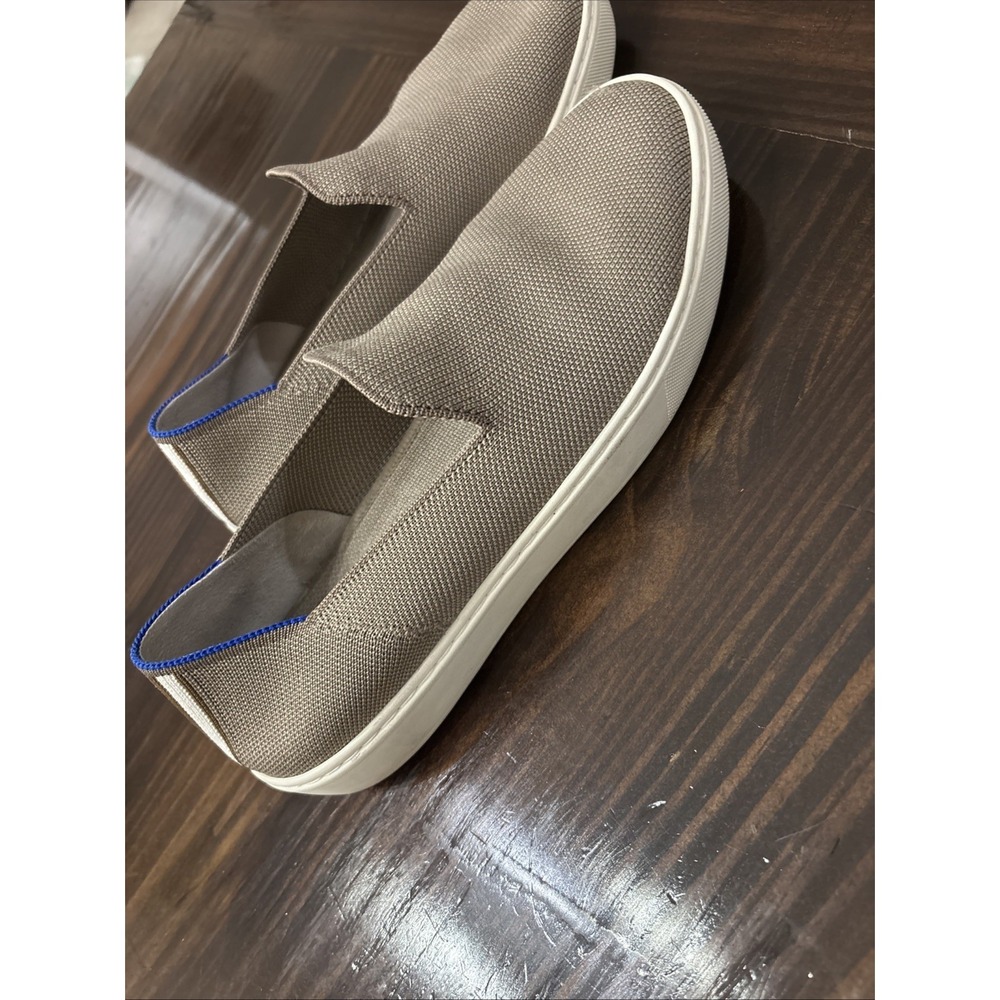 Rothys The Original Slip On Sneaker Sand Tan Knit Shoes Womens Sz 9